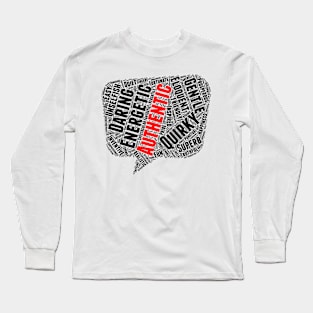 Positive Words, Positive Vibes, Quotes Long Sleeve T-Shirt